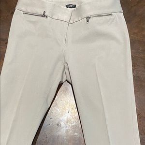 ANN TAYLOR LOFT GREIGE STRETCH SLIM ANKLE PANTS